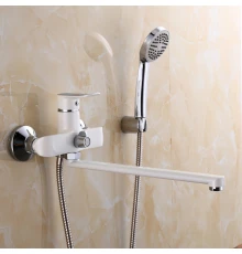 Смеситель для ванны с душем Hansen H22003-F белый/хром