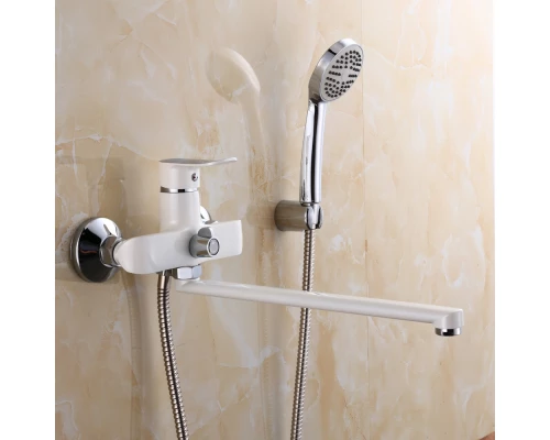 Смеситель для ванны с душем Hansen H22003-F белый/хром