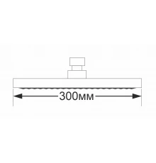 48-1 Лейка для душа метал круг. (ХРОМ) 300 х 300  HansenPRO  (20/1шт)
