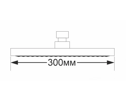 48-1C Лейка для душа метал круг. (ЧЕРНЫЙ) 300 х 300  HansenPRO  (20/1шт)