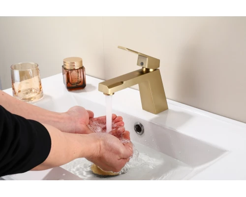 10095-D Смеситель для умывальника (Мат. Золото) HansenPRO (10/1шт)