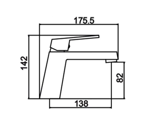 10095 Смеситель для умывальника (ХРОМ) HansenPRO (10/1шт)