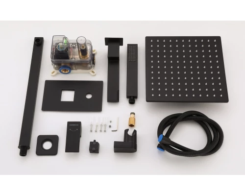 36095-C Смеситель встраиваемый для душа с 3-функ. (ЧЕРНЫЙ) HansenPRO (5/1шт)