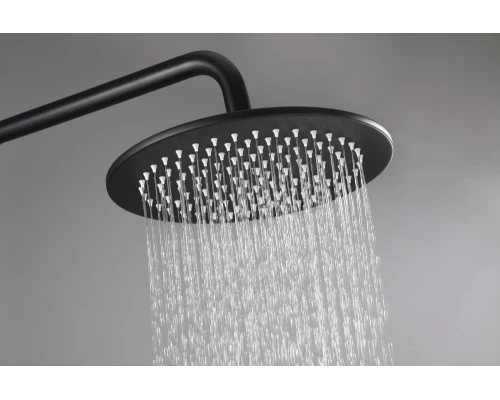 48-1C Лейка для душа метал круг. (ЧЕРНЫЙ) 300 х 300  HansenPRO  (20/1шт)