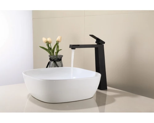 11095-C Смеситель од. для раковины-чаши (ЧЕРНЫЙ) HansenPRO  (10/1шт)