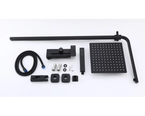 33095-C Однорукий душевой релинг (ЧЕРНЫЙ)  HansenPRO  (5/1шт)