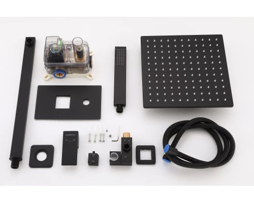 34095-C Смеситель встраиваемый для душа с 2-функ. (ЧЕРНЫЙ) HansenPRO (5/1шт)