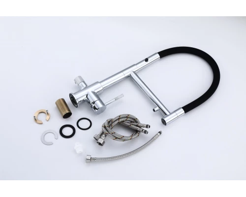 15090 Смес. для кухни под фильт., МАГНИТ. (ХРОМ+ЧЕР.) HansenPRO (10/1шт)