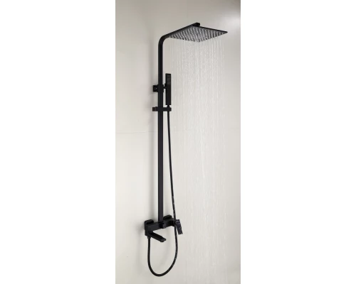 33095-C Однорукий душевой релинг (ЧЕРНЫЙ)  HansenPRO  (5/1шт)