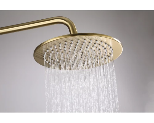 48-1D Лейка для душа метал круг. (Мат. Золото) 300 х 300  HansenPRO  (20/1шт)