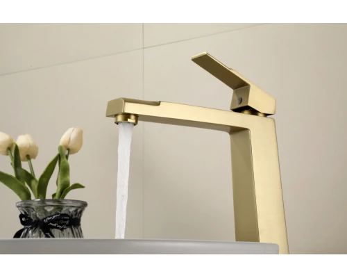 11095-D Смеситель од. для раковины-чаши (Мат. Золото) HansenPRO  (10/1шт)