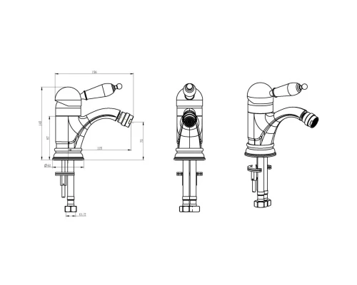 Смеситель для биде Boheme Brillante Ripresa 346