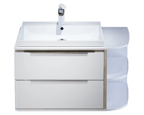 Тумба с раковиной белый глянец/дерево 80 см IDDIS Calipso CAL80WRi95K