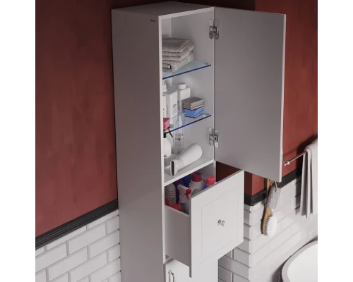 Пенал напольный белый матовый R IDDIS Oxford OXF36W0i97