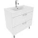 Тумба с раковиной белый матовый 80 см IDDIS Oxford OXF80W0i95K