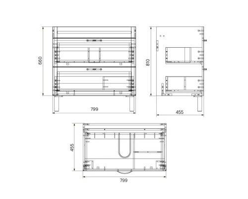 Тумба с раковиной белый матовый 80 см IDDIS Oxford OXF80W0i95K