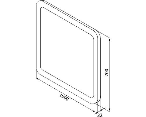 Зеркало 100x70 см белый матовый IDDIS Edifice EDI1000i98