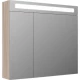 Зеркальный шкаф 80x70 см ясень шимо R IDDIS Mirro MIR80N2i99