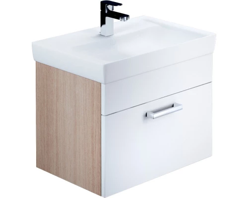 Тумба с раковиной белый глянец/дерево 60 см IDDIS Mirro MIR60W0i95K