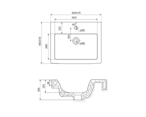 Тумба с раковиной белый глянец/дерево 60 см IDDIS Mirro MIR60W0i95K