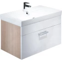 Тумба с раковиной белый глянец/дерево 80 см IDDIS Mirro MIR80W2i95K Тумба с раковиной белый глянец/дерево 80 см IDDIS Mirro MIR80W2i95K