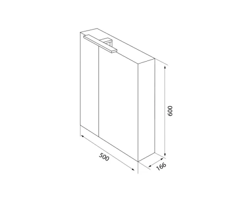 Зеркальный шкаф 50x60 см белый R IDDIS Mirro New NMIR502i99