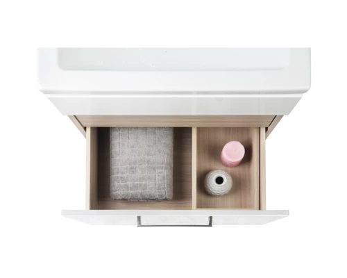 Тумба с раковиной белый глянец 80 см IDDIS Mirro New NMIR80Wi95K