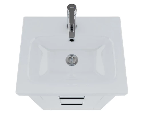 Тумба с раковиной белый глянец/дерево 50,5 см IDDIS Sena New NSE50W1i95K