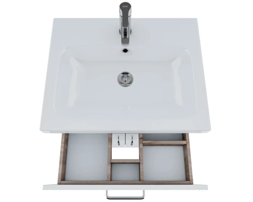 Тумба с раковиной белый глянец/дерево 60,5 см IDDIS Sena New NSE60W2i95K