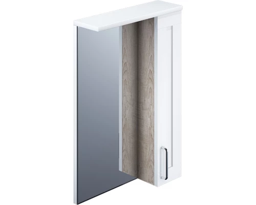 Зеркальный шкаф 50x83,9 см белый глянец/дерево R IDDIS Sena SEN5000i99