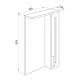Зеркальный шкаф 50x83,9 см белый глянец/дерево R IDDIS Sena SEN5000i99