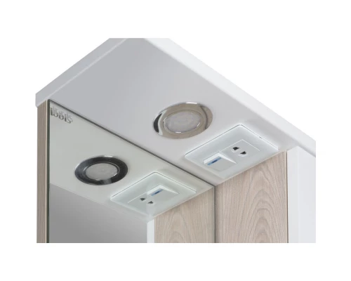 Зеркальный шкаф 60x83,9 см белый глянец/дерево R IDDIS Sena SEN6000i99