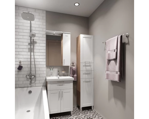 Зеркальный шкаф 60x83,9 см белый глянец/дерево R IDDIS Sena SEN6000i99