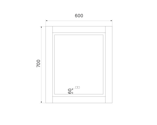 Зеркало 60x70 см белый матовый IDDIS Oxford ЗЛП111
