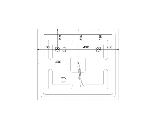 Зеркало 80x70 см белый матовый IDDIS Oxford ЗЛП110