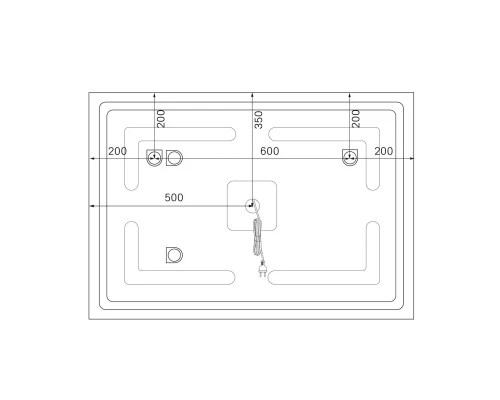 Зеркало 100x70 см белый матовый IDDIS Oxford ЗЛП112