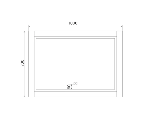 Зеркало 100x70 см белый матовый IDDIS Oxford ЗЛП112