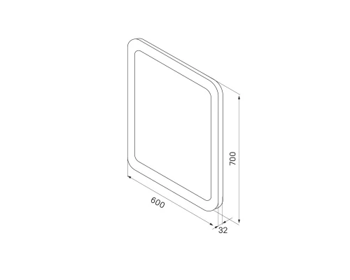 Зеркало 60x70 см белый IDDIS Edifice ЗЛП108