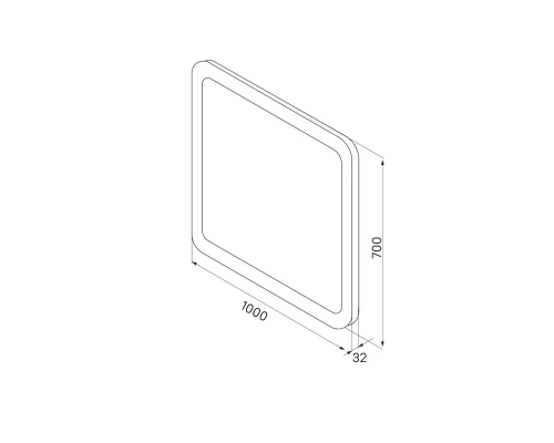 Зеркало 100x70 см белый IDDIS Edifice ЗЛП109