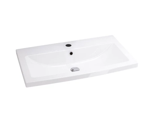 Тумба с раковиной белый глянец/дерево 80 см IDDIS Mirro MIR80W0i95K