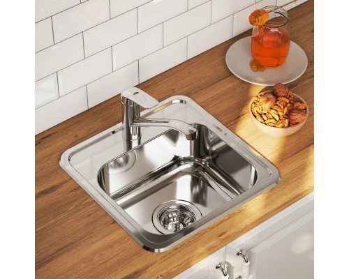 Кухонная мойка полированная сталь IDDIS Strit STR38P0i77