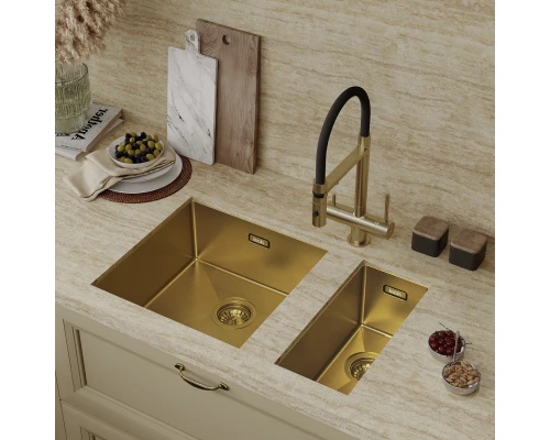Кухонная мойка IDDIS Edifice золотой матовый EDI21B0i77