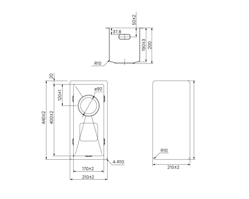 Кухонная мойка IDDIS Edifice золотой матовый EDI21B0i77