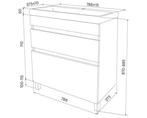 Тумба белый матовый 78,8 см IDDIS Zodiac ZOD8CBFi95