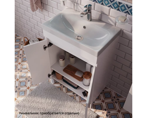 Тумба белый матовый 59,2 см IDDIS Zodiac ZOD6CDFi95