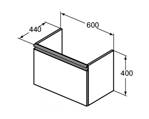 Тумба белый матовый 60 см 1 ящик Ideal Standard Tesi T0046OV