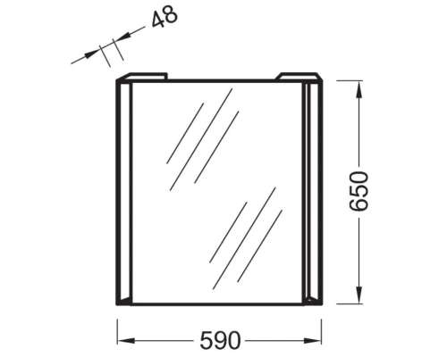 Зеркало 59x65 см Jacob Delafon Reve EB575-NF
