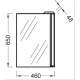 Зеркало с флуоресцентной подсветкой справа 46x65 см Jacob Delafon Reve EB581-NF