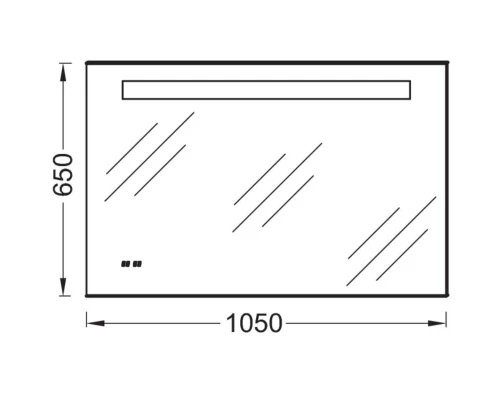 Зеркало со светодиодной подсветкой и часами 105*65 см Jacob Delafon Replay EB1162-NF