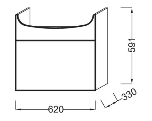 Тумба белый глянец 62 см Jacob Delafon Odeon Up EB880-J5